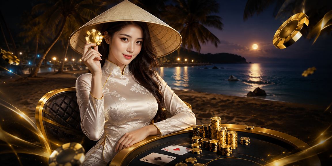 Người phụ nữ mặc áo dài chơi Baccarat tại Côn Đảo – không khí casino sang trọng