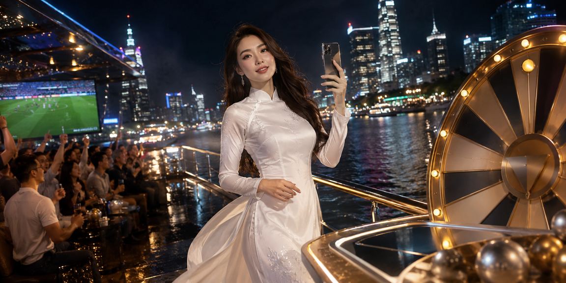 Người phụ nữ áo dài tham gia bốc thăm may mắn tại TP. Hồ Chí Minh